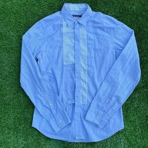 Neil Barrett Blue striped button up shirt M/L
